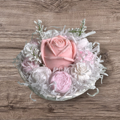 Rose Basket of soaps
