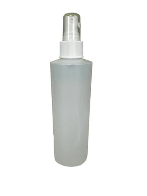 Bottle 8oz cylinder with Sprayer 24-410 White Fine Mist with 6