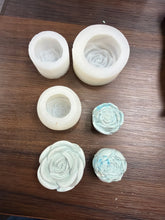 Set of 3 Roses  silicone 3D molds