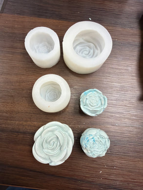Set of 3 Roses  silicone 3D molds