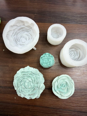 Floral set of 3 silicone 3D molds