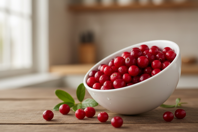 cranberries in a bowl