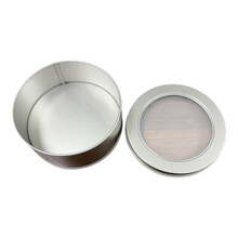 8oz tin with window low profile