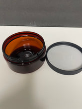 Jar 8oz low profile amber with lid